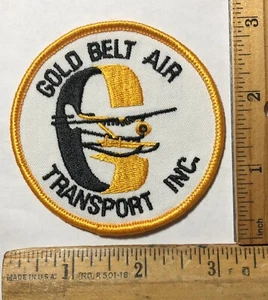 Vintage Defunct Gold Belt Air Transport Airline Patch Flugzeug Wasserflugzeug Kanada - Bild 1 von 2