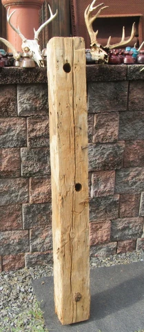 Antique Architecture Wood Barn Beam Post Hayloft Ladder Side Rail Mantel Cover
