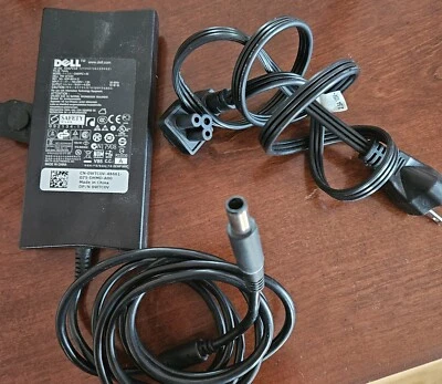 Adaptador de CA original Dell 90W 100-240V 1.5A 50-60Hz 19.5V 4.62A -con cable de alimentación Foto 1 de 3