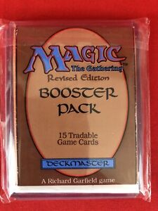 MTG Revised Edition Factory Sealed Booster Pack 1994 Magic The Gathering