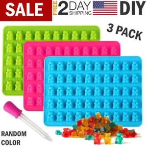 3 PACK! Gummy Bear Molds & Candy Mold Trays - Picture 1 of 8