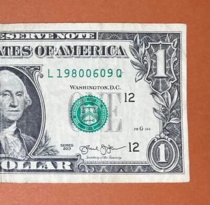 1980 June 9 (L 19800609 Q) Birthday Note $1 One Dollar Bill - Picture 1 of 3