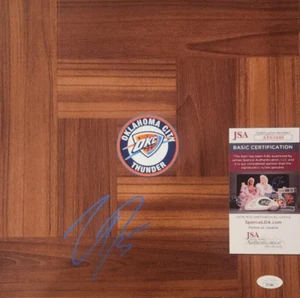 Luguentz Dort Signed Floorboard w/ JSA COA #AT63448 OKC Oklahoma City Thunder Lu - Picture 1 of 2