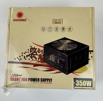 Coolmax PC Power Supply Silent Fan 350W CX-Series CX-350B 120mm NEW - Image 1 of 4