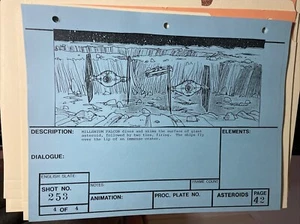 Star Wars Storyboards Imperium schlägt zurück Filmrequisiten Das Millennium Falkenschiff - Bild 1 von 16