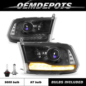 For 2013-2018 Dodge Ram 1500 2500 3500 Factory W/Bulbs LED Projector Headlights - Picture 1 of 8