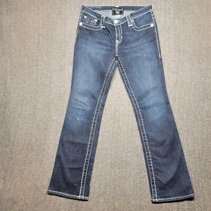 Big Star Jeans Womens 29 R 32x32 Miki Mid Rise Straight Cut Dark Wash Stretch - Picture 1 of 22