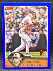🔥 2023 Topps GUNNER HENDERSON RC bordo blu oro scritte orioles ROY quantità 🔥 - Foto 1 di 2