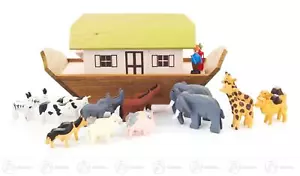 Miniatur Arche Noah klein BxHxT = 18x9x6cm NEU Erzgebirge Reifentier Reifenvieh - Bild 1 von 1