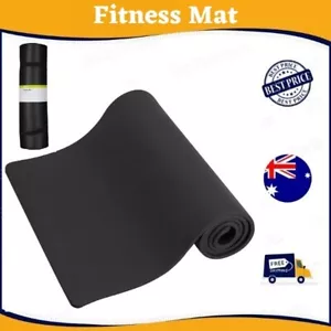 NBR Yoga Mat Exercise Fitness Pilates Gym Thick Pad Non-Slip Strap Home Workout - Picture 1 of 7