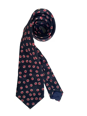 TIE seda 100% VINTAGE Ecore de Youmay manzana cereza Foto 1 de 4