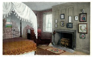 Portland ME Maine Longfellow's Home Guest Room Cradle c.1925 Vintage Postcard - Picture 1 of 3