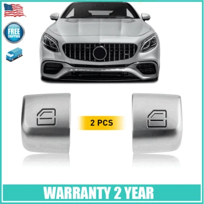 For 2013-2021 Mercedes-Benz S-Class W222 2Pcs Window Switch Button Cap Cover USA - Image 1 of 4