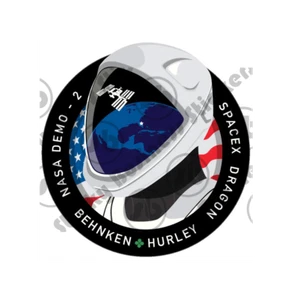 NASA SpaceX Dragon CREW Demonstration DM-2 Mission Patch Helm Aufkleber Falcon 9 - Bild 1 von 3