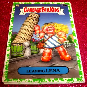 2021 TOPPS Garbage Pail Kids Go On Vacation "LEANING LENA" #95a Green Border - Picture 1 of 1