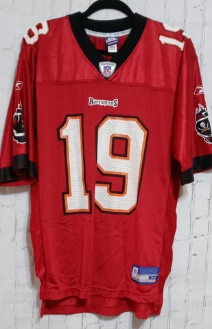 VINTAGE REEBOK KEYSHAWN JOHNSON #19 TAMPA BAY BUCCANEERS ADULT JERSEY MEDIUM Cover