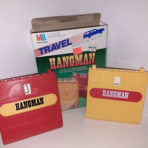 Milton Bradley Travel Hangman Mini Board Game 1987 - Picture 1 of 3