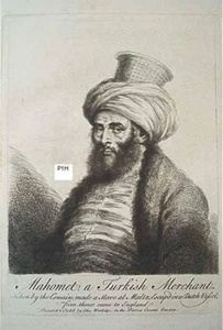 THOMAS WORLIDGE MAHOMET Turkish Merchant Prisoner & Maltese Slave Etching c18x14 - Bild 1 von 1