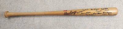 BASEBALL LEGENDS SIGNED AUTO BASEBALL BAT VERN LAW VIDA BLUE ELROY FACE - Image 1 of 4