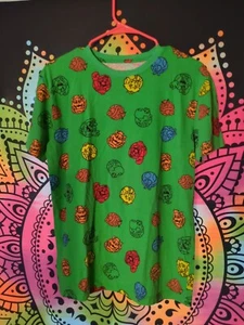 Super Mario Jrs Size XL Green Nintendo Mushroom Princess Peach Yoshi T-Shirt - Picture 1 of 1
