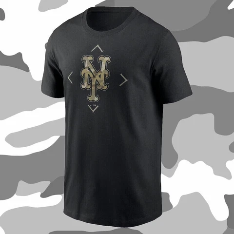 New York Mets Camo Logo Unsiex T-shirt Gift For Men Women All Size S-3XL Cover