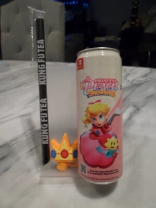 Cubierta de paja corona de melocotón Kung Fu Tea x Nintendo Mario's Princess y lata de té verde - Imagen 1 de 2