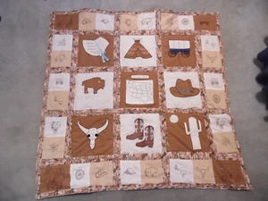Old West handmade lap quilt - Picture 1 of 5