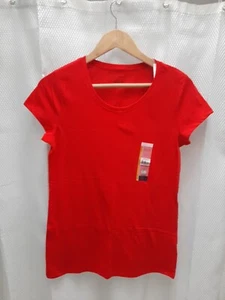 NEW jr. No boundaries Red cotton blend scoop neck short sleeve top, sz L - Picture 1 of 5