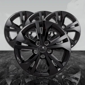 16" 5 Double Spoke Gloss Black Wheel Skins fits 2020-2023 Nissan Sentra SV [4pc] - Picture 1 of 5