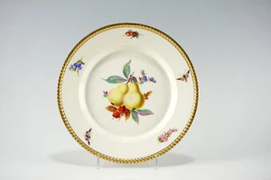 KPM Teller Goldrand Perlrand Schmetterling Früchte Blumen Porzellan Antik Birne - Bild 1 von 6