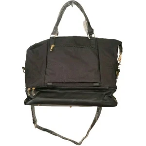 travel weekender bag women overnight travel tote with trolley sleeve PU Leather - Picture 1 of 7