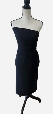 Vintage Gucci Tom Ford Dress 40 IT 4 US Slinky Midi Ruched Waist Corset Top 2001 - Image 1 of 4