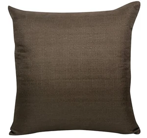 Cushion Covers Chocolate Brown Satin Plain Textured Fine Quality Fabric 18x18" - Picture 1 of 4