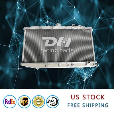 2 Row Aluminum Radiator For 1988-1991 Honda Civic/CRX DX LX Base HF 1.5L #886 - Image 1 of 4