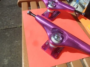 SUPERWIDE PINK TENSOR SKATEBOARD TRUCKS 6.5" HANGER & 9.25" OVERALL AXEL WIDTH - Picture 1 of 11