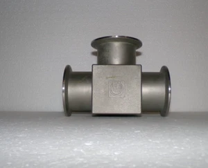 Leybold L-H Heavy Duty Block Vacuum Tee KF-50 NW50 SST 5-1/2" X 4" NEW - Picture 1 of 4