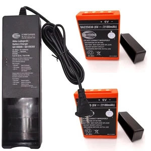 2Pcs BA225030 2100mAh Battery + Charger for HBC Remote Control Crane FUB 05AA - Picture 1 of 8