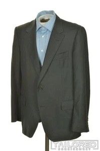 LANVIN Caruso Gray SUPER 150 Wool Mens Blazer Sport Coat Jacket EU 56 / US 44 R - Picture 1 of 9