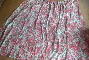 Lino pesante? Tendaggi pieghe pizzico floreale vintage rose rosse pannello riutilizzabili EMISSIONI - Foto 1 di 12