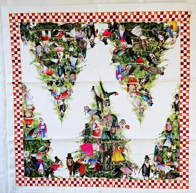 NOVO Guardanapos Mackenzie Childs Wonderfully Whimsical 20" ANIMAL FETE-Conjunto de 4 - Imagem 1 de 4