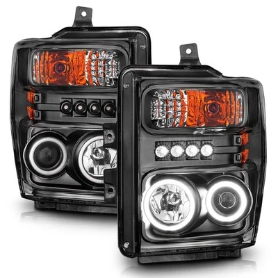 Faros proyectores halo negros para Ford F-250/350/450 SuperDuty 2008-2010 Foto 1 de 4