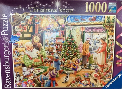 Ravensburger 1000 pc The Christmas Shop 2012 jigsaw puzzle Rare Vintage - Image 1 of 3