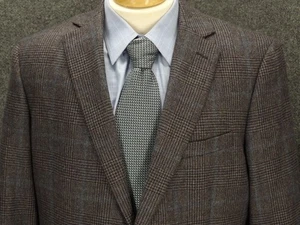 Blazer Jos A Bank Reserve 44L marrone blu gallese a quadri Lanificio lana italiana - Foto 1 di 14
