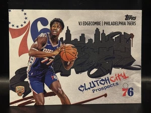 2025-26 Topps Baloncesto VJ Edgecombe Embrague Ciudad Lámina Paralelo RC - Imagen 1 de 2