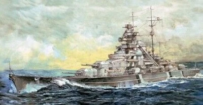 Kit trompetero modelo plástico acorazado alemán Bismarck 1:3 50 Foto 1 de 2