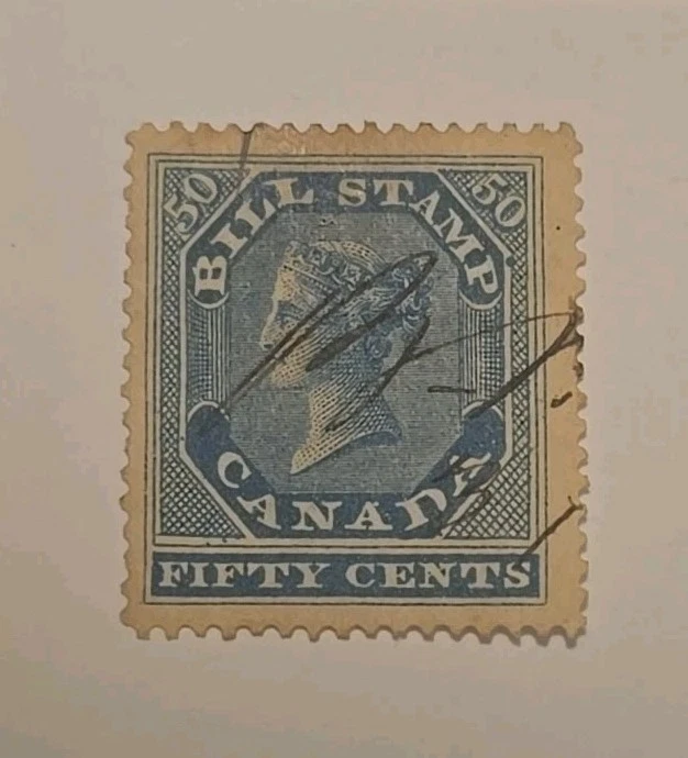 Canada VanDam FB14 Queen Victoria Bill Stamp 1864 F-VF Used Perf 12.5 - Image 1 of 1