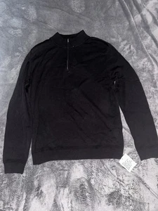 Black Topman Essentials 1/4 Zip, Size XL - Picture 1 of 3