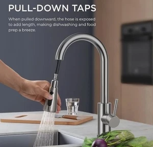 FORIOUS Edelstahl Ausziehbar Spültischarmatur Küchen Wasserhahn Spiralfeder - Bild 1 von 3