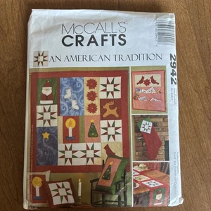 McCall’s  Pattern 2942 Quilt Wall Hanging Runner Stocking Pillow Christmas - Picture 1 of 6