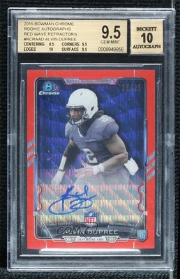 2015 Bowman Chrome Rookie Red Wave Refractor /25 Bud Dupree BGS 9.5 Auto RC - Image 1 of 2